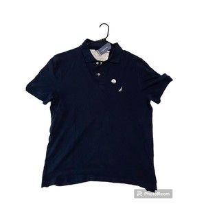 Nautica Men's Classic Fit Short Sleeve Soft Cotton Polo Shirt, Navy, X-Large